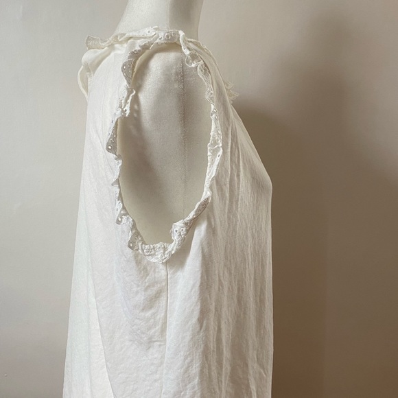 Ann Taylor | Eyelet Ruffle Shell - Picture 4 of 8